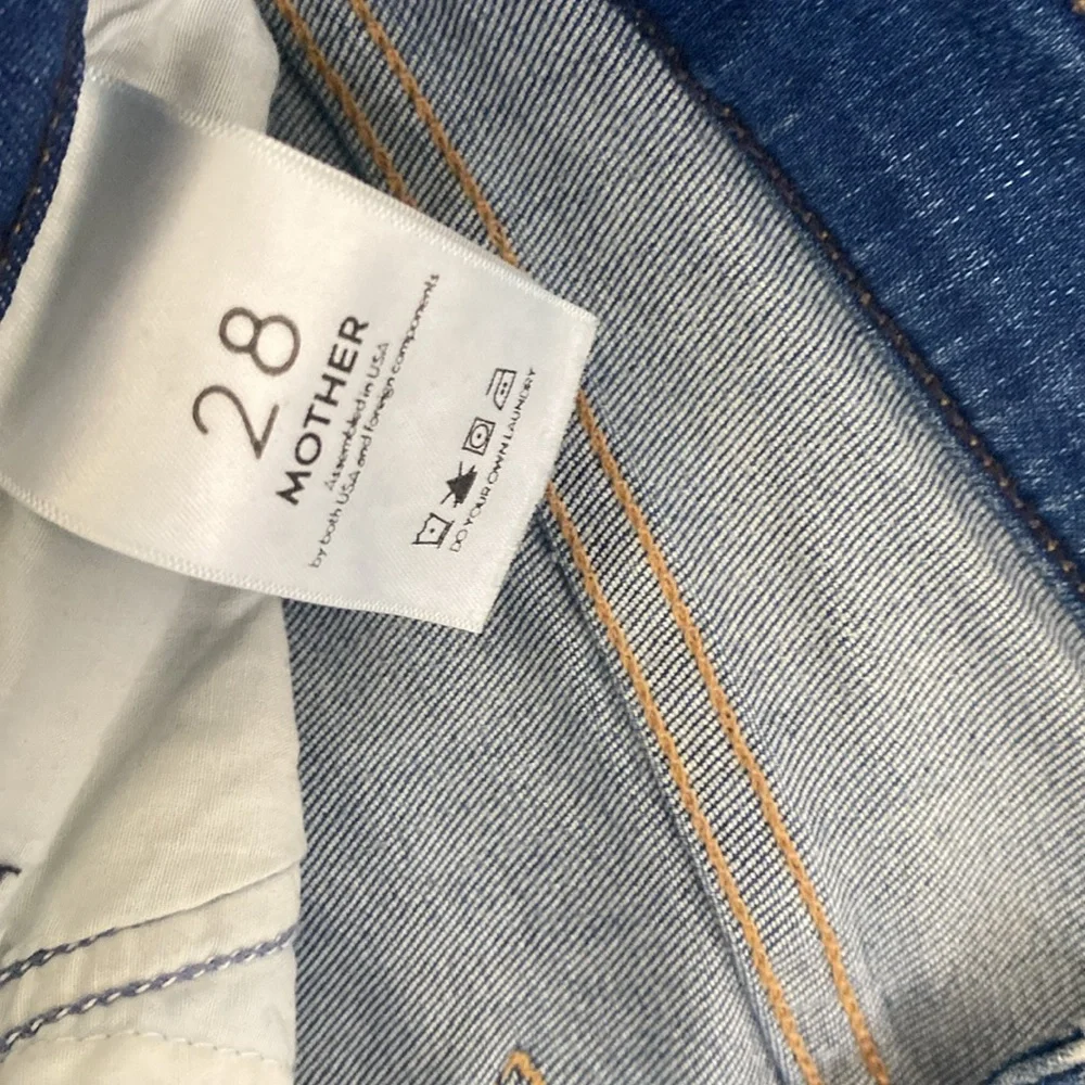 Mother Jeans The Maverick Understudy Birds of Paradise Hi Rise stacked cuffs/Hem - Picture 14 of 16